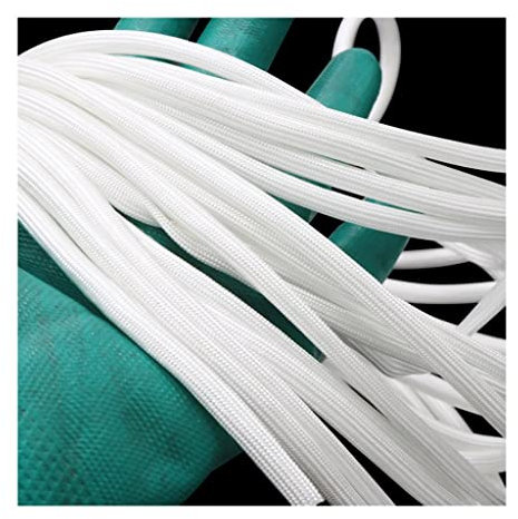 Gaine En Fibre De Verre Tressée 600 Deg.C Gaine En Fibre De Verre For Tube En Fibre De Verre À Haute Température, For Manchons De Câble De Tube De Bricolage 1pcs ( Color : White , Size : 10mm x 1meter
