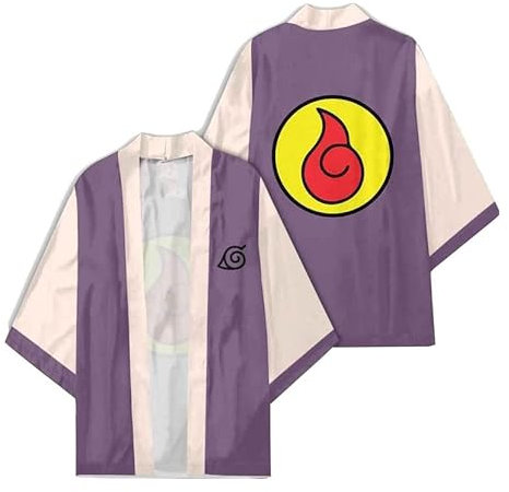 Syqiya Hinata Hyuuga Kimono Costume Cosplay Cappotto Cappotto Cardigan Viola Uomo Donna S