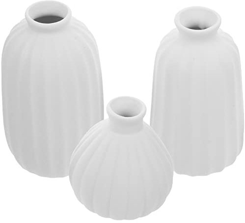 Cabilock Juego de 3 Jarrones de Cerámica con Arreglo Floral Juego de Jarrones para Flores