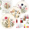 YINVA Stickerei Set Anfänger, Blumenmuster Pflanzen Kreuzstich-Kit Starter Tools Kit mit 2 Stück Kunststoff-Stickrahmen, Farbfäden und Werkzeuge, für DIY Kunst, Handwerk, Sticken
