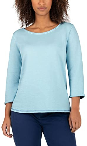 Timezone Damen Pullover 3/4 SLEEVE - Regular Fit XS S M L XL XXL Blau Grün Pink