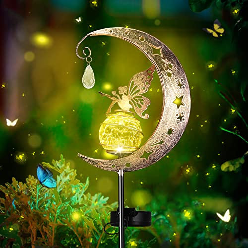 Cliplanyard Solar Lights Outdoor for Garden Gifts, Ornaments Fairy Ornaments, Memorial Stake Light Powered LED Decor Patio,Balcony (01) (0E42DA0000001)