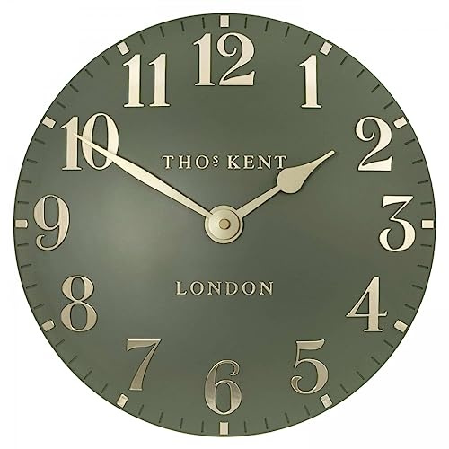 Thomas Kent Wanduhr, arabisches Flechtengrün, 30,5 cm