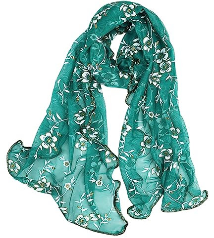 MAIRY Schal Grün Damen Tuch Bunt Damen Umschlagetücher Stola Schal Schalstuch für Abendkleid Party Hochzeit DE175007