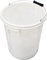 25 Litre White Plastic Bucket | Heavy Duty Plasterer Mixing Bucket With Metal Carry Handle | Paint Bucket, Animal Feed Storage and Hard Wearing Bucket For Home, Gardening and Construction Uses.