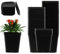 ZEONHEI 30 vasi per piante grasse da 7 cm, piccoli vasi per piante in vaso, in plastica, quadrati, per piante grasse, piccole piante in vaso, colore nero