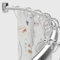 Chrsouly Verstellbare gebogene Duschstange, 78,7–127 cm, extra breite Duschvorhangstange, rostfrei, Premium-Edelstahl, gebogene Duschstange für Badezimmer, Silber