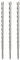 3-Piece SDS Plus Drill Bit 16 x 160 mm, with Carbide Tip, Concrete Drill Ideal for Drilling in Stone, Concrete, Reinforcement Iron, Natural Stone, Brick Wall