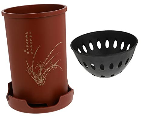ABOOFAN 1 Satz Orchideentopf Vintage-Dekor Töpfe für Zimmerpflanzen Zimmerpflanzentöpfe Tischdekoration praktischer Blumenhalter Pflanzenbehälter Aloe Vera Blumentopf Strauß Vase schmücken