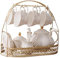 fanquare 15 Pieces Simple White English Ceramic Tea Sets,Tea Pot,Bone China Cups Without Metal Holder,Matching Spoons,Afternoon Tea Set Service Coffee Set