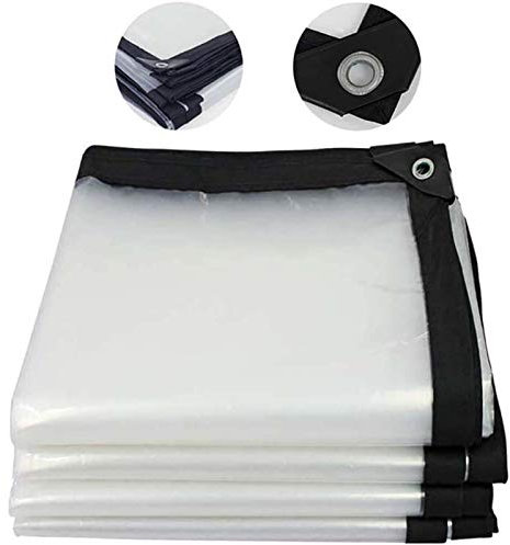 Lonas Transparentes de 4x8 m, Lona Transparente Impermeable con Ojal, livianas, fáciles de Plegar, Ideales para Carpas con toldo de Lona, Botes o Piscinas
