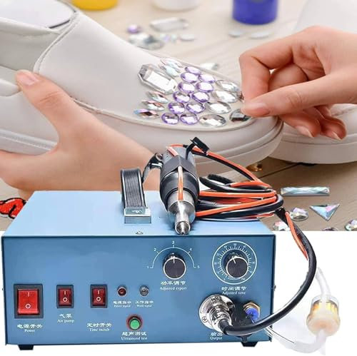 YEHOZZ Strumento Applicatore di Strass a Caldo da 500 W, Macchina per Fissare La Pressa di Strass per Perline Fai da Te, Potenza E Tempo Regolabili