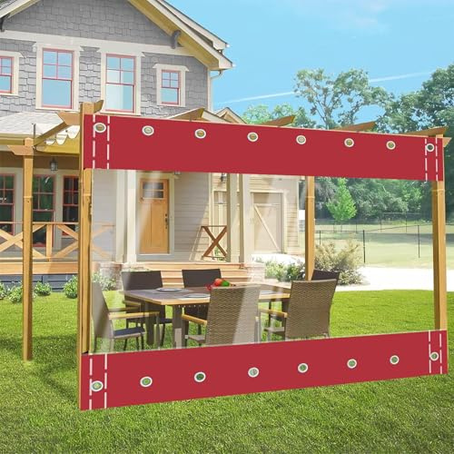 Clear Tarp Curtain,Transparent Tarpaulin Side Panels,for Pergola,2,4x4,5m | 99% Waterproof,Heavy Duty Tarp Sheet with Grommets,for Porch,Gazebo,Patio,Customisable