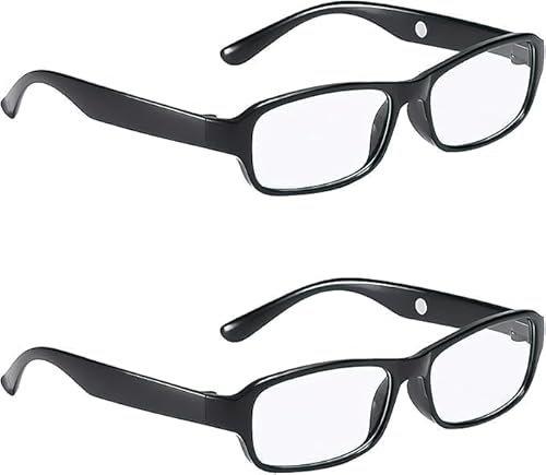 The Reading Glasses +4.50 2Pack Black Readers Value Anti Blue Reading Glasses Vintage Lightweight Designer Style Eyeglasses Reduce Headaches Improve Sleep Unisex for Women Men Office Computer