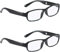 The Reading Glasses +4.50 2Pack Black Readers Value Anti Blue Reading Glasses Vintage Lightweight Designer Style Eyeglasses Reduce Headaches Improve Sleep Unisex for Women Men Office Computer