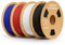 DEEPLEE PLA Filament 1.75mm, 3D Drucker Filament 4kg (1KG/Spool), Maßgenauigkeit +/- 0,02 mm, Filament 3D-Druckmaterialien, Schwarz Weiß Rot Blau