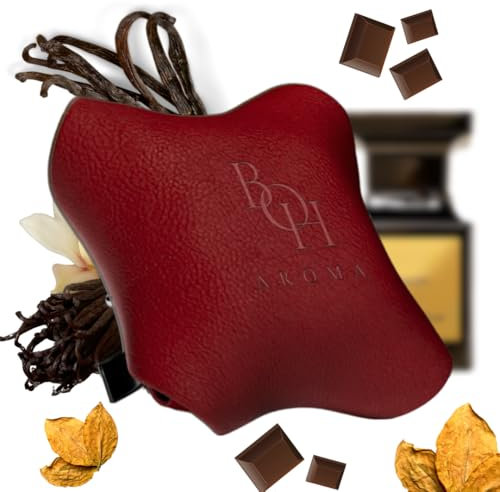 VANILLA TOBACCO Auto Parfüm I Autoduft I Auto Lufterfrischer I Autoduft mit eigenem parfum | Echtleder | Lang anhaltende Autozubehör Innenraum | Car Perfume | 10 ml Duftöl | Rot