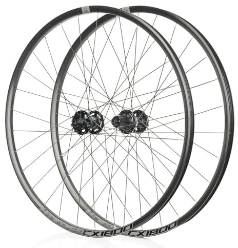MirOdo 650C/700C Rennrad-Radsatz 28H-Felgen Aus Aluminiumlegierung Steckachse 100/142mm Scheibenbremsen HG-Freilauf Gravel XC Schlauchlose Vorder Hinterräder Für 8-12-Gang-Kassette(Black/Grey,650C)