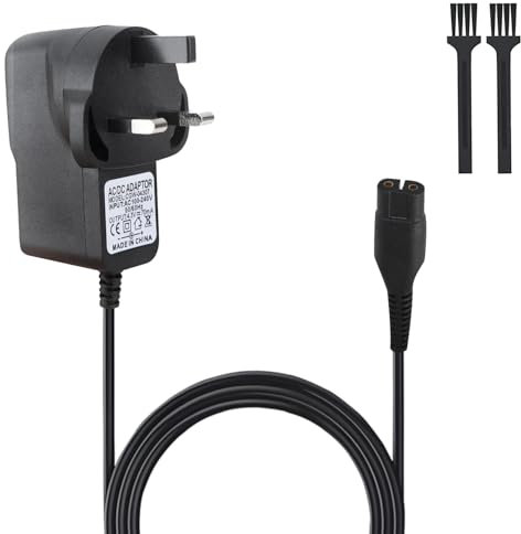 Verazquy 4.3V Shaver Cable Compatible with Philips One Blade Charger, A00390 Cable UK Plug Replacement Trimmer Electric Shaver Power Supply Cord, for QP2520 QP2620 MG5730 MG3722 MG3730 BT3206 BT3208