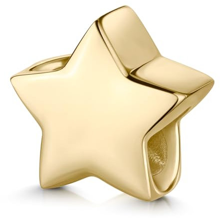 MATERIA Herz Bead Anhänger 585 Gelbgold - Charms für Armband #810