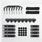 Car Roof Bars 4Pcs Universal Car Van Mounting Fitting Kit Nuts Roof Box U-Bolt Clamps Metal Rooftop Cargo Carrier Rack Bolts Internal Width Car Flush Rail