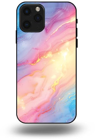 Hülle Passend für Smartphonica Handyhülle Geeignet für iPhone 11 Pro mit Regenbogen Glitzer Marmor Druck - TPU Backcover Case Regenbogen Glitzer Marmor Design