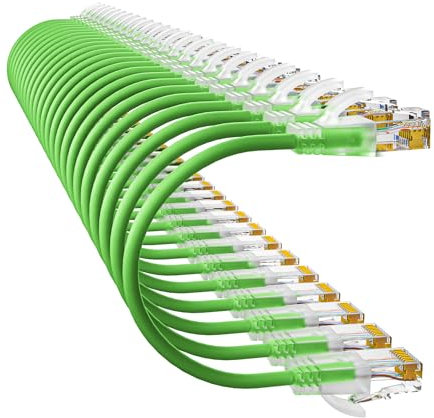 10Gsupxsel Cat6a Patch Cables 3ft (24 Pack) Slim, Cat6 Ethernet Patch Cable Pure Copper, Flexible Cat 6 Patch Cable 550MHZ 10G, Space-Saving Cat 6A Network Cables for Patch Panel, Green