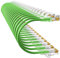 10Gsupxsel Cat6a Patch Cables 3ft (24 Pack) Slim, Cat6 Ethernet Patch Cable Pure Copper, Flexible Cat 6 Patch Cable 550MHZ 10G, Space-Saving Cat 6A Network Cables for Patch Panel, Green