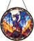 Xuoxeji Dragon Stained Glass Window Hanging, 20cm/7.8in Dragon Sun Catchers Dragon Ornaments for Window Dragon Gifts for Family, Friends (Dragon)
