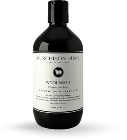 Murchison-Hume Luxury Wool Wash – Eco-Friendly Detergent for Wool, Cashmere & Delicates – Cedarwood or Lavender – Plant-Based, Biodegradable Formula, Gentle Care, 17oz