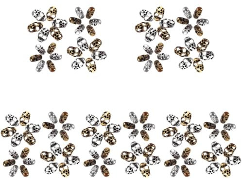 Ipetboom 200pièces Décorations Métalliques Pour Forme De Crâne Charms Gothiques Pour Manucure Parfait Pour Halloween Et Ongulaire