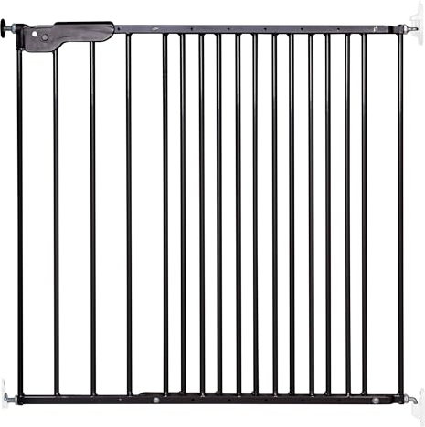 DOLLE Treppenschutzgitter Kinderschutzgitter Metall 74,4 bis 113 cm Bohrmontage (Anthrazit, Extra breit mit 113cm)