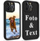Yoedge Personalised Black Phone Case for iPhone 16 Pro Max 6.9, Image Photo Custom Aesthetic Design Flexible Soft Silicone Rubber Shockproof Bumper Camera Cover Girls Men for iPhone 16 Pro Max Cases