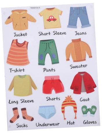 1 Satz Kleiderklassifizierungs Aufkleber für Kinderzimmer Selbstklebende Etiketten für Kleidung Junge zur Optimierung der Aufbewahrung Ordnung Kommoden