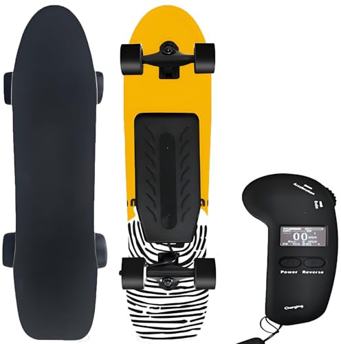 Neues elektrisches Skateboard mit Fernbedienung, 24 km/h Geschwindigkeit, 25 km Reichweite, 150 kg Tragkraft, 5600-mAh-Akku, für Anfänger, Jugendliche und Erwachsene, elektrisches Longboard, E-Typ