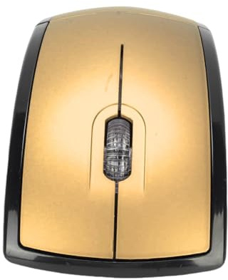 Fockety Falten Sie Drahtlose Maus, 2,4 G Ergonomische Tragbare Computermaus mit Magnetpower Off Switch für Laptop -PC -Notebook Gewinnt 7 Vista -Reise (Gold)