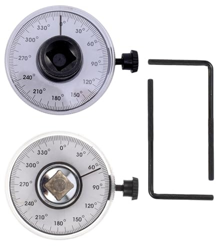 HOLIDYOYO 2 Stück Digitales Drehmomentwinkelmessgerät mit Einstellbarem Winkelanzeiger Präziser Drehmomentschlüssel für Kfz Mechaniker und Reparaturen