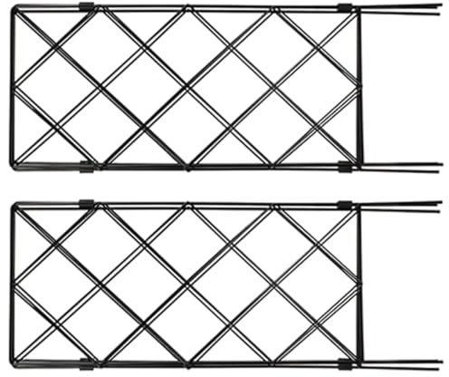 Angoily Lot de 2 Supports pour Plantes Grimpantes en Fer Robuste, Treillis Pliable pour Jardin Extérieur, Tuteur pour Tomates et Fleurs, Structure Solide Adaptée Patio et Jardinage