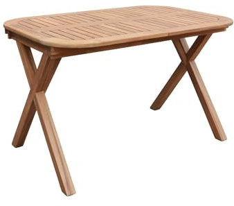 sweeek - Table de Jardin Extensible Bois d'acacia 4-6 Places 120/180cm Naturel - Tanzo