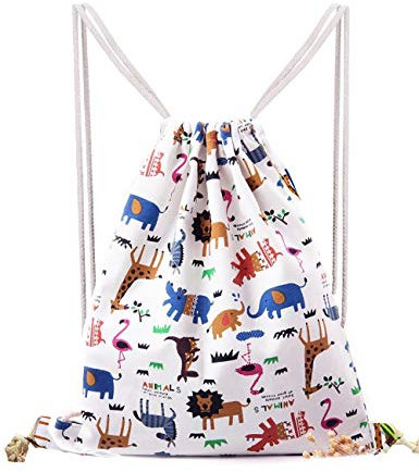 abaría - Mochila tela con cuerdas bolsas infantil mujer niña