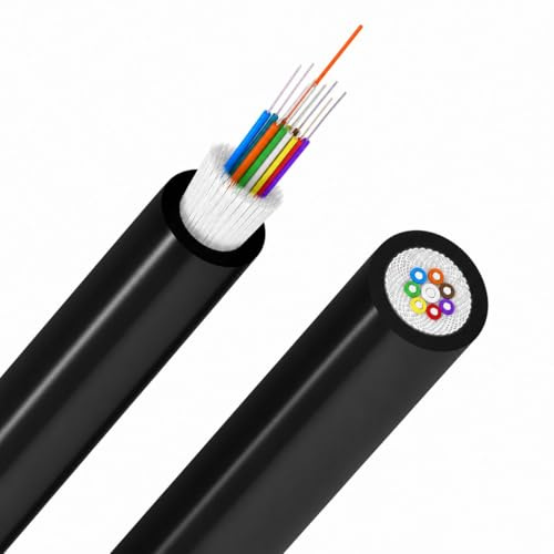 Intellinet 180614 Cavo Loose Antiroditore 8 Fibre 50/125 OM4 LSZH Nero Nero