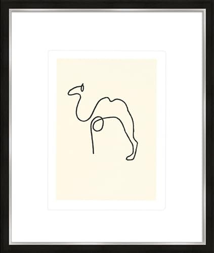 artissimo, hochwertiger Kunstdruck gerahmt, 53x63cm, AG4112, Pablo Picasso: Das Kamel/Le chameau/Camel, Poster mit Rahmen, gerahmtes Bild, Siebdruck, Wandbild, Wanddekoration