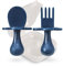 Grabease Cuillères pour bébé Fournitures de sevrage LED pour bébé Ustensiles pour bébé Cuillères pour bébé Auto-alimentation, sans BPA et sans phtalate pour bébé et tout-petit, 1 ensemble, bleu marine