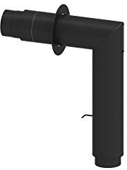 Winkelrohr-Set doppelwandig (15mm Isolierung) Ø 150mm Innendurchmesser, schwarz