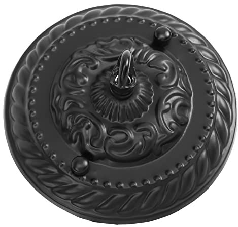 Mipcase Retro-Deckenlichtplatte Eiserne Deckenrosette Hakenplattenhalter Pendelleuchtenzubehör mit Dehnschraube Vintage-Kronleuchter-Deckenplatte für Leuchte Pflanzenaufhänger
