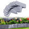 JOIEYOU Bordo per aiuole in plastica, effetto pietra, per prato, 5 m, flessibile, in polipropilene per fiori, recinzione da giardino, 25 x 23 cm, 20 pezzi, grigio