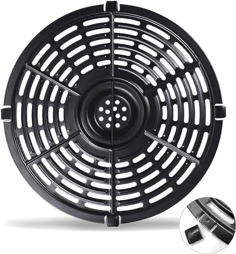 Air Fryer Grill Pan for Power XL 5QT Air Fryer, 8.7'' 5QT Round Non-Stick Air Fryer Replacement Tray Rack Parts Accessories Crisper Plate Grill Plate for Ultrean Gourmia Air Fryer, Dishwasher Safe