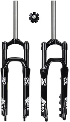 20 Zoll Fahrrad Mechanische Federgabel 1-1/8 Gerader Gabelschaft City Bike Trekking Vorderrad Gabel Federweg 100mm 9 × 100 QR Scheibenbremse Stoßfest
