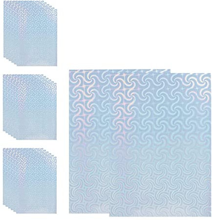 mansH 20 Blatt Hologramm-Aufkleber, Papier, selbstklebend, holografisch, bedruckbar, Vinyl-Aufkleber für Silhouettenreliefs, Decalcomanies A