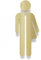Messing WC-Schild divers - selbstklebend & pflegeleicht - Design Toiletten-Schild unisex SD-06-M